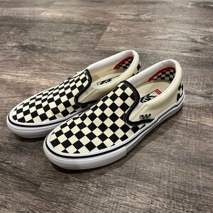 classic slip-on black and white checker board vans popcush.